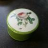 Boite ronde verte roses (1)